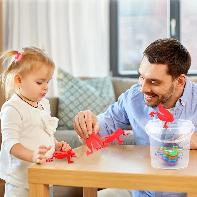 1-20pcs Jumping Frog Toy Parent-child Bounce Frogs Anxiety Toy for Kids Assorted Stress Relief Toys Children Birthday Party Gift thumbnail 6