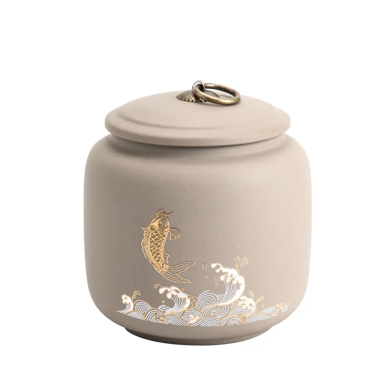 Coarse Pottery Tea Pot Ceramic Tea Container Living Room Coffee Table Decoration Accessories Home Tea Storage Box 750ML Gift thumbnail 5