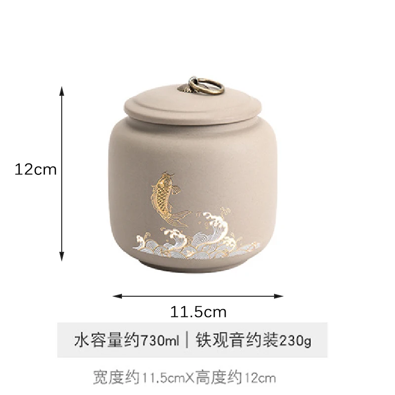 Coarse Pottery Tea Pot Ceramic Tea Container Living Room Coffee Table Decoration Accessories Home Tea Storage Box 750ML Gift thumbnail 6