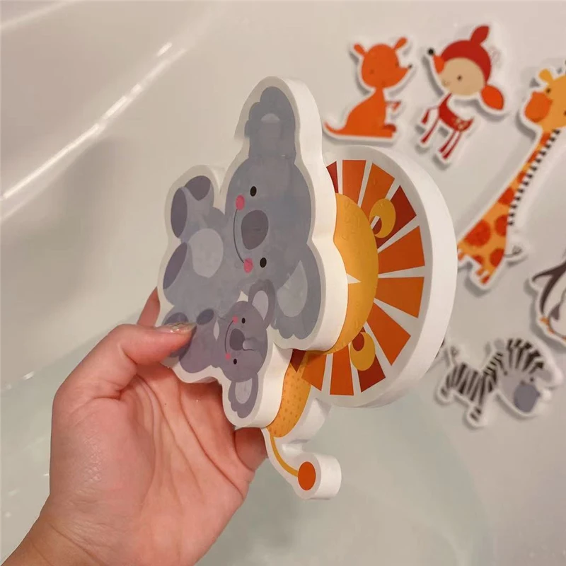 Baby Toy Animal Bath Toys for Kids Soft EVA Paste Bathroom Toys Animal Cognitive Floating Water Toys for Boys Girls 2 to 4 Years thumbnail 5