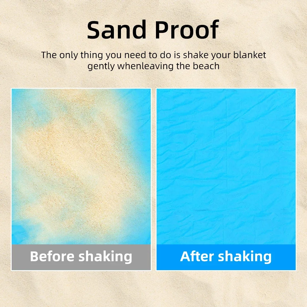 Waterproof Beach Mat Extra Large Outdoor Camping Mat Blanket Folding Sand Free Pocket Mattress Portable Lightweight Picnic Mat thumbnail 3