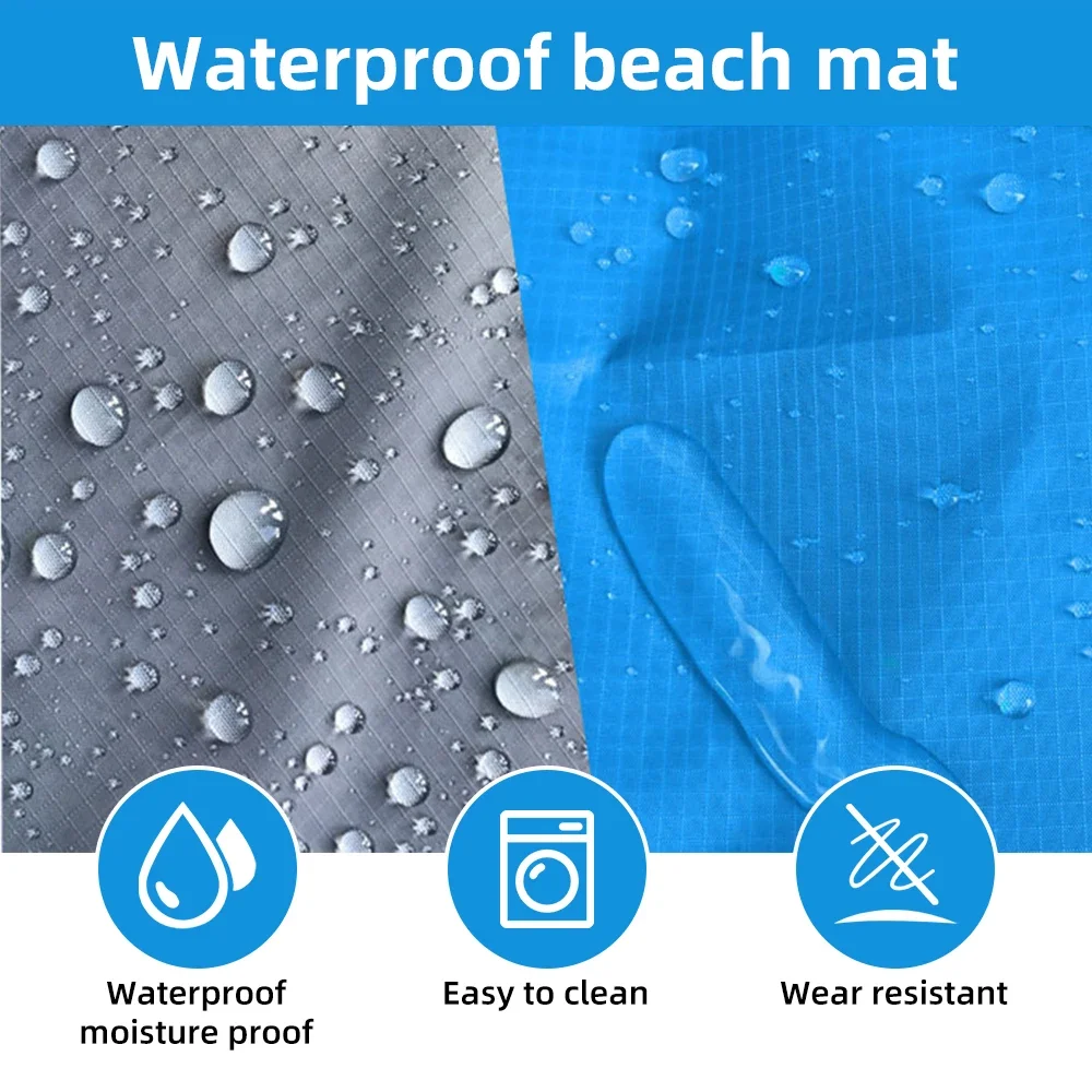 Waterproof Beach Mat Extra Large Outdoor Camping Mat Blanket Folding Sand Free Pocket Mattress Portable Lightweight Picnic Mat thumbnail 2