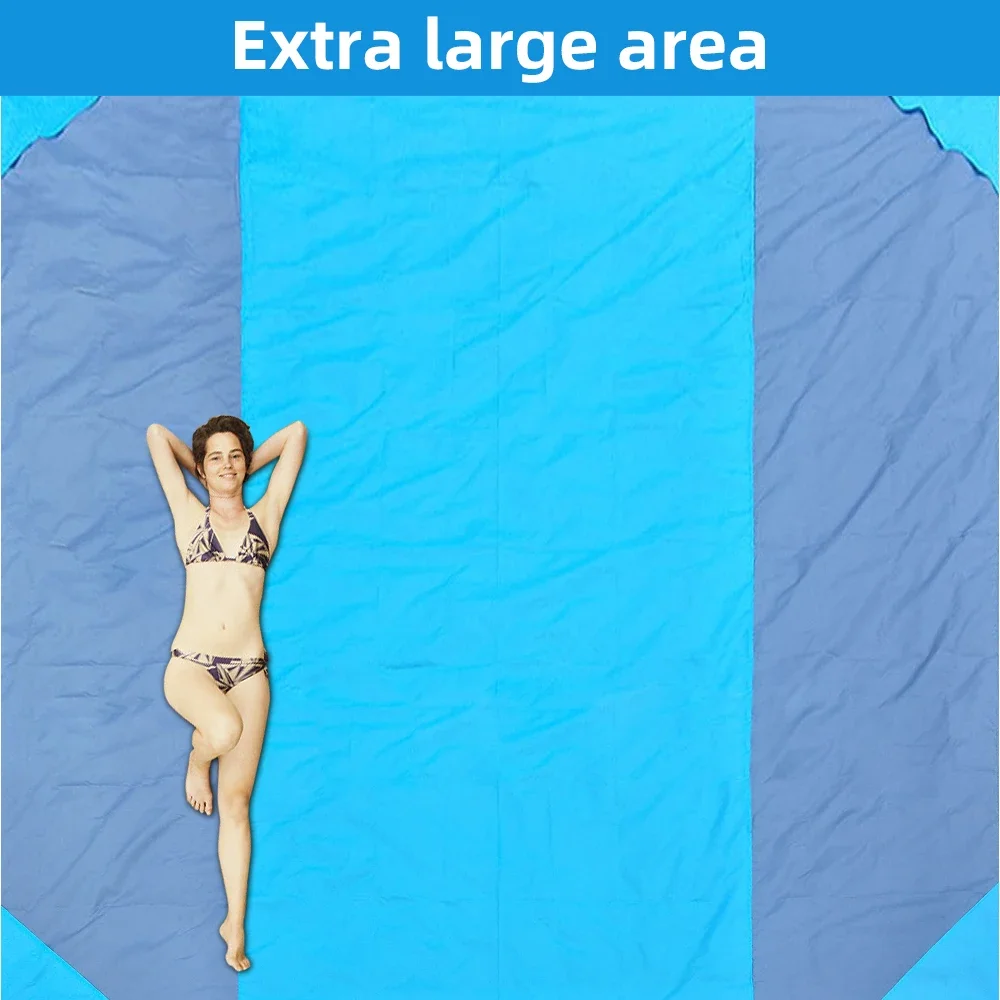 Waterproof Beach Mat Extra Large Outdoor Camping Mat Blanket Folding Sand Free Pocket Mattress Portable Lightweight Picnic Mat thumbnail 5