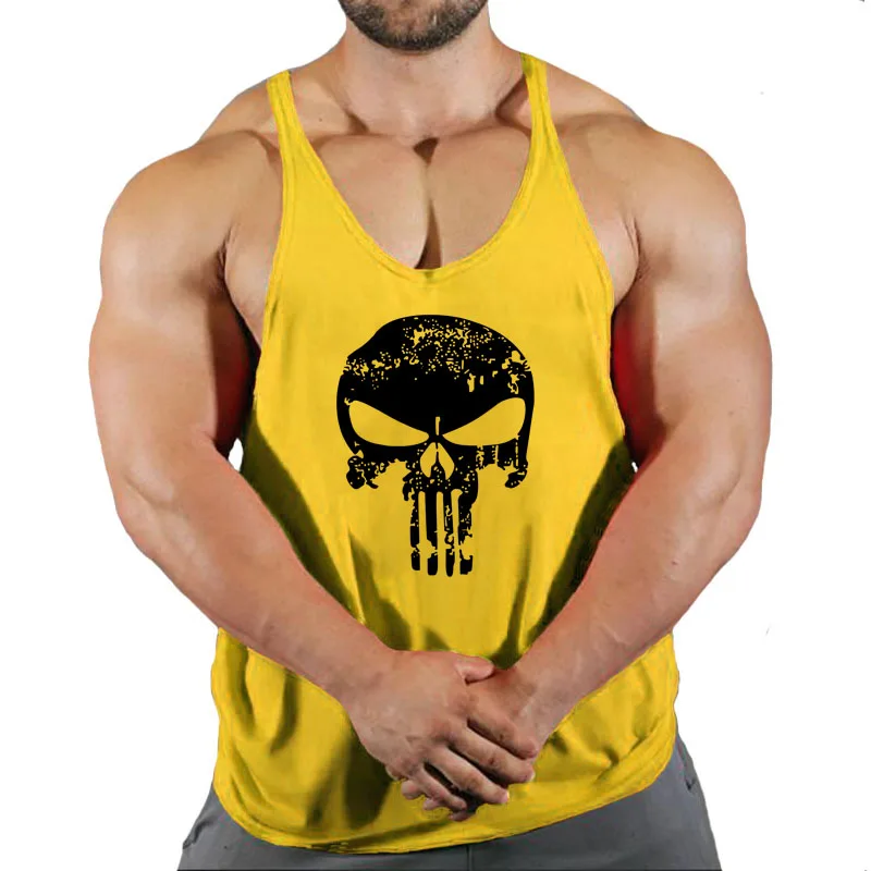 Men's Clothing Gym Vest Vests Bodybuilding Man Top for Fitness Stringer Sleeveless Sweatshirt T-shirts Suspenders Man Clothes thumbnail 6