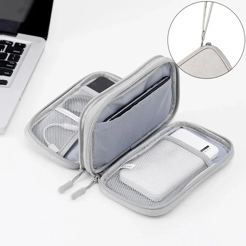 NEW Travel Organizer Bag Cable Storage Organizers Pouch Carry Case Portable Waterproof Single Layers Storage Bags For Cable Cord thumbnail 2