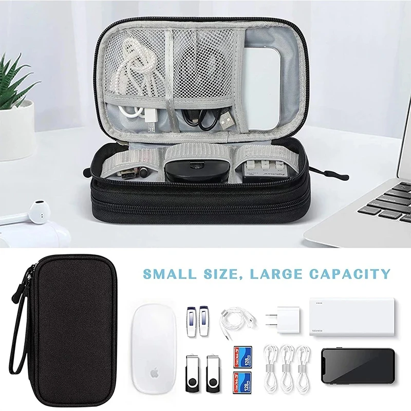 NEW Travel Organizer Bag Cable Storage Organizers Pouch Carry Case Portable Waterproof Single Layers Storage Bags For Cable Cord thumbnail 3