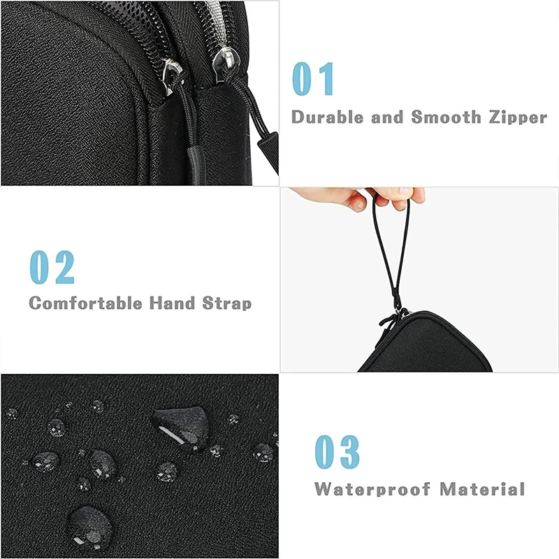 NEW Travel Organizer Bag Cable Storage Organizers Pouch Carry Case Portable Waterproof Single Layers Storage Bags For Cable Cord thumbnail 5