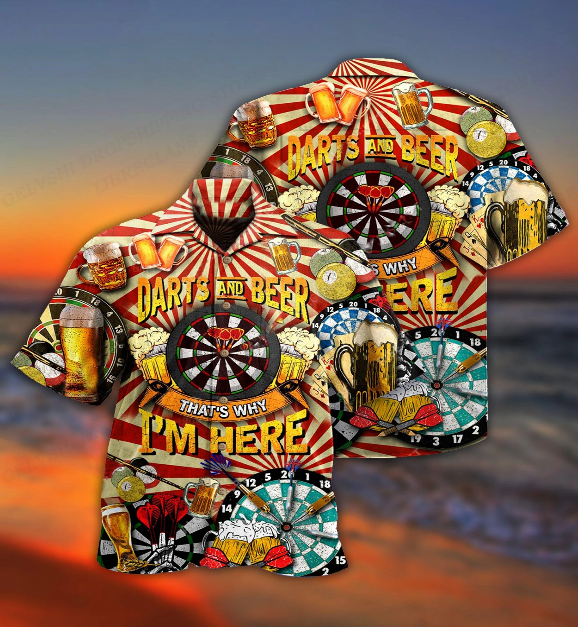 Men's Shirt Vocation Bus 3d Print Shirt Men Fashion Shirts Single-Breasted Short Sleeve Hawaiian Shirt Beach Dart Blouse Clothes thumbnail 5