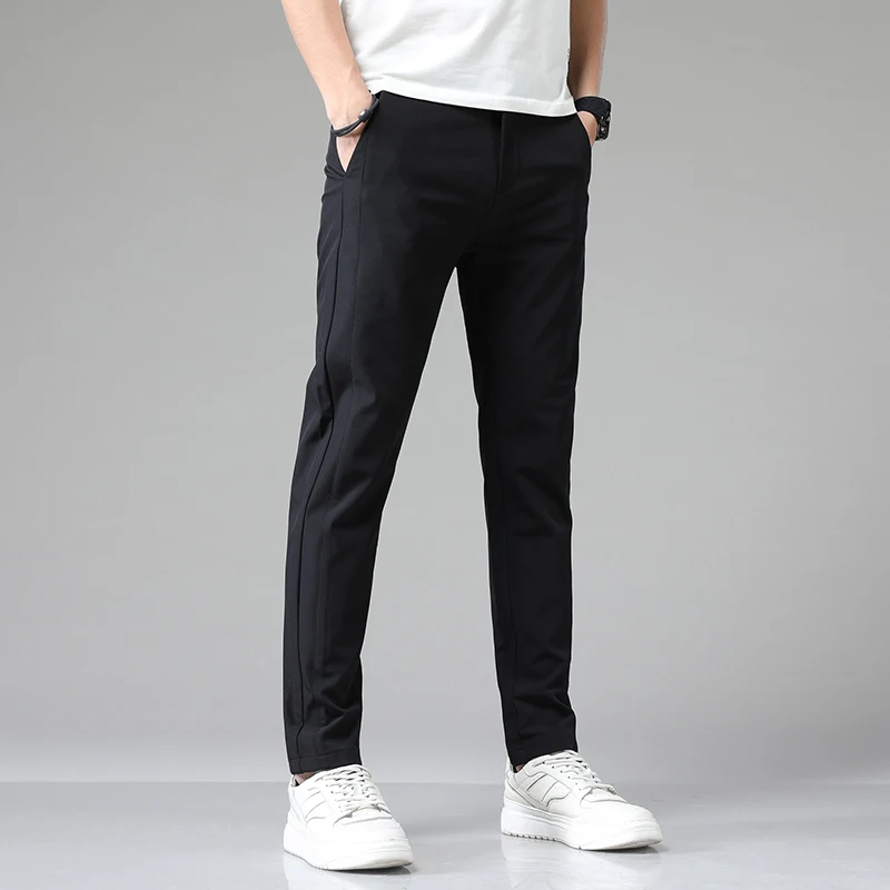 5 Colors Spring Summer Ultra-thin Men's Stretch Slim Straight Casual Pants High Quality Fashion Breathable Golf Sports Trousers thumbnail 6