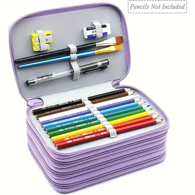 72 Holes 4 Layers Pencil Case Portable Large Capacity Multifunction Pencil Bag with Zipper Pocket Art School Stationery Supplies thumbnail 6
