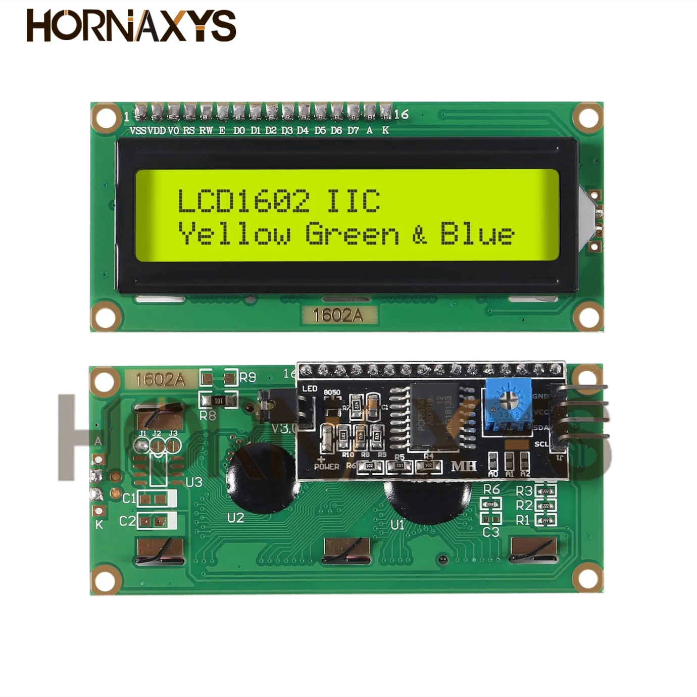 LCD1602+I2C Module Blue / Yellow Green Screen 16x2 Character LCD Display PCF8574T PCF8574 IIC I2C Interface 5V for arduino thumbnail 3