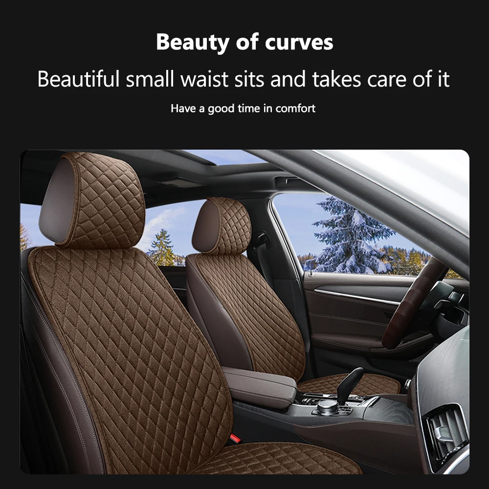 Universal Flax Car Seat Cover Front Rear Cushion Comfortable Breathable Protector Mat Four Season Pad Auto Interior Accessories thumbnail 3