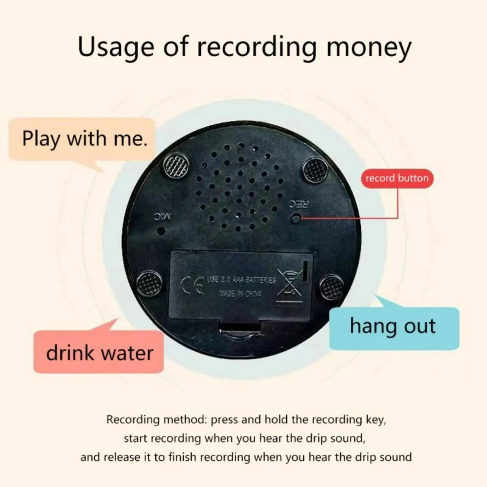 Dog Communication Buttons Voice Recording Button for Pet Training Buzzer 30 Second Record Playback Funny Gift for Talking Pet thumbnail 6