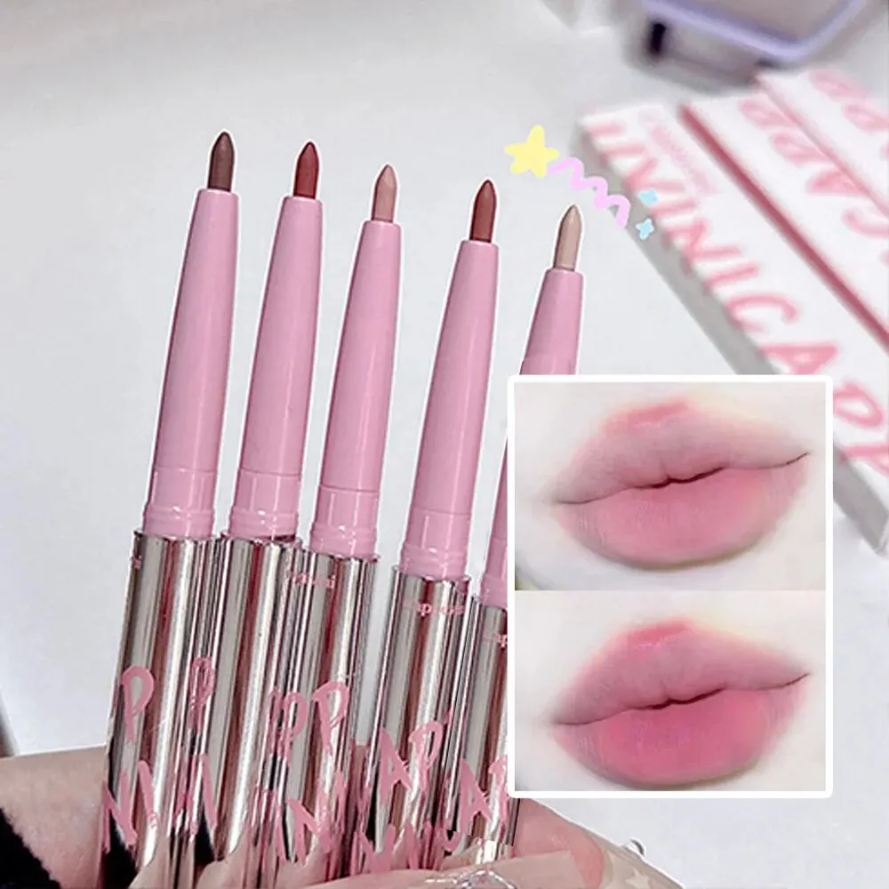 Nude Lip Liner with Lip Brush Cappuvini Korean Style Lip Makeup Long Last Velvet Matte Lipstick thumbnail 4