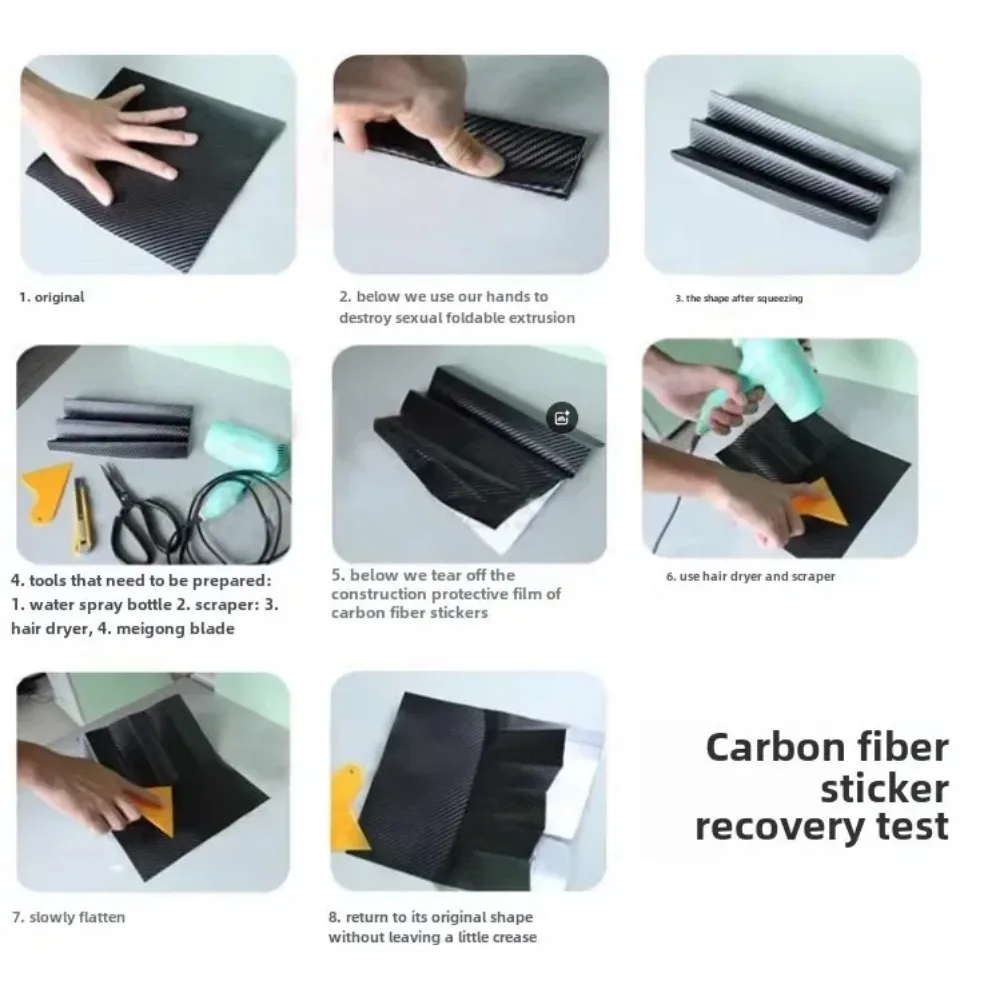 3D Carbon Fiber Sticker Paste Car Threshold Protective Film Anti Scratch Waterproof Matte Black Nano Sticker for Car Body thumbnail 6
