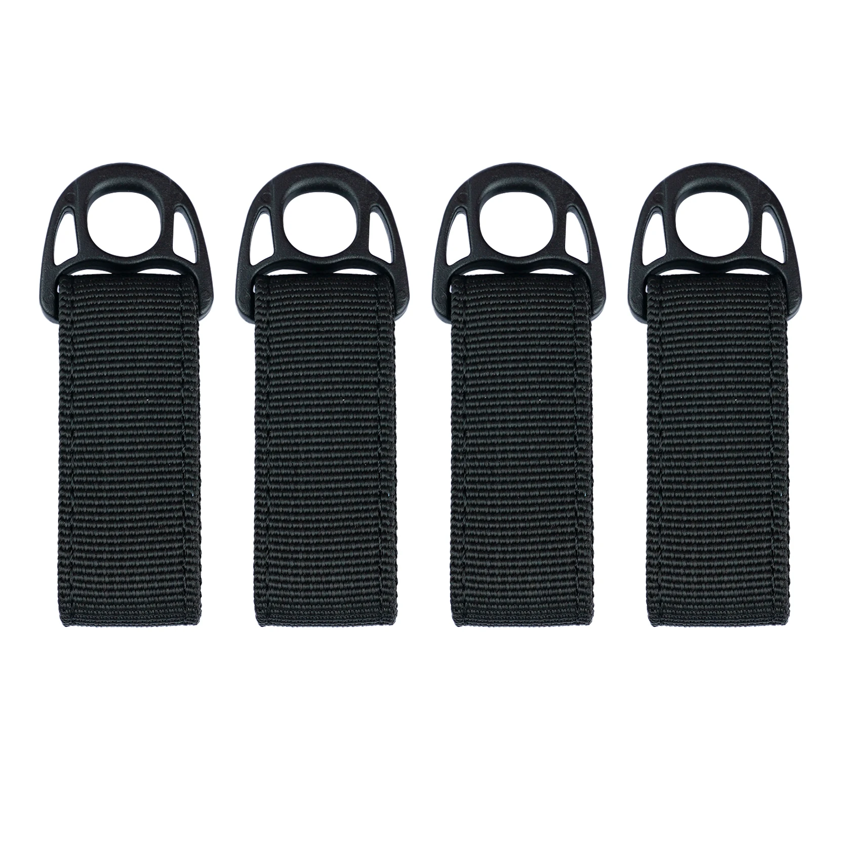 KUNN Nylon Duty Belt Keeper with Hook and Loop Snap,Tool Belt Accessories with Suspender Loops for 2.25" Duty Belt, 4 Pcs
