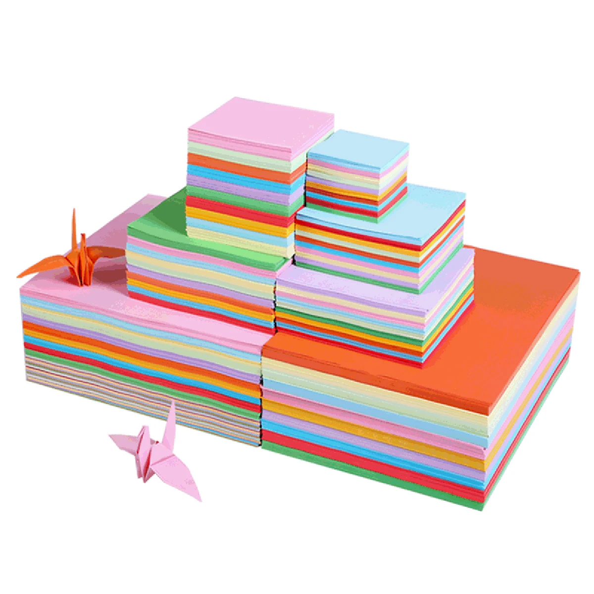 100pcs Square Origami Paper Double Sides Solid Color Folding Paper Multicolor Kids Handmade DIY Scrapbooking Craft Decor