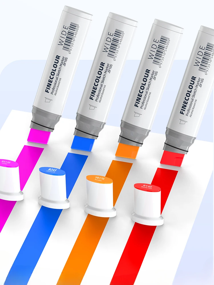 Finecolour 20mm Wide Markers Alcohol Line Sketching Art Markers Pen Drawing School Art Supplies EF105 thumbnail 3