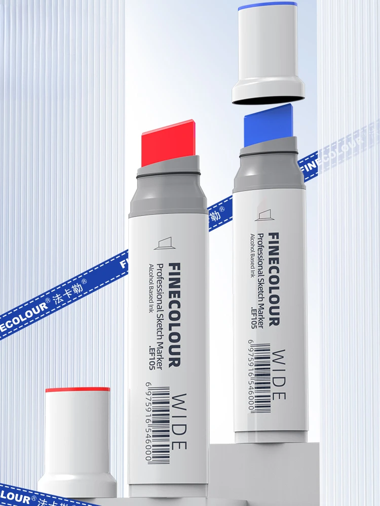 Finecolour 20mm Wide Markers Alcohol Line Sketching Art Markers Pen Drawing School Art Supplies EF105 thumbnail 2