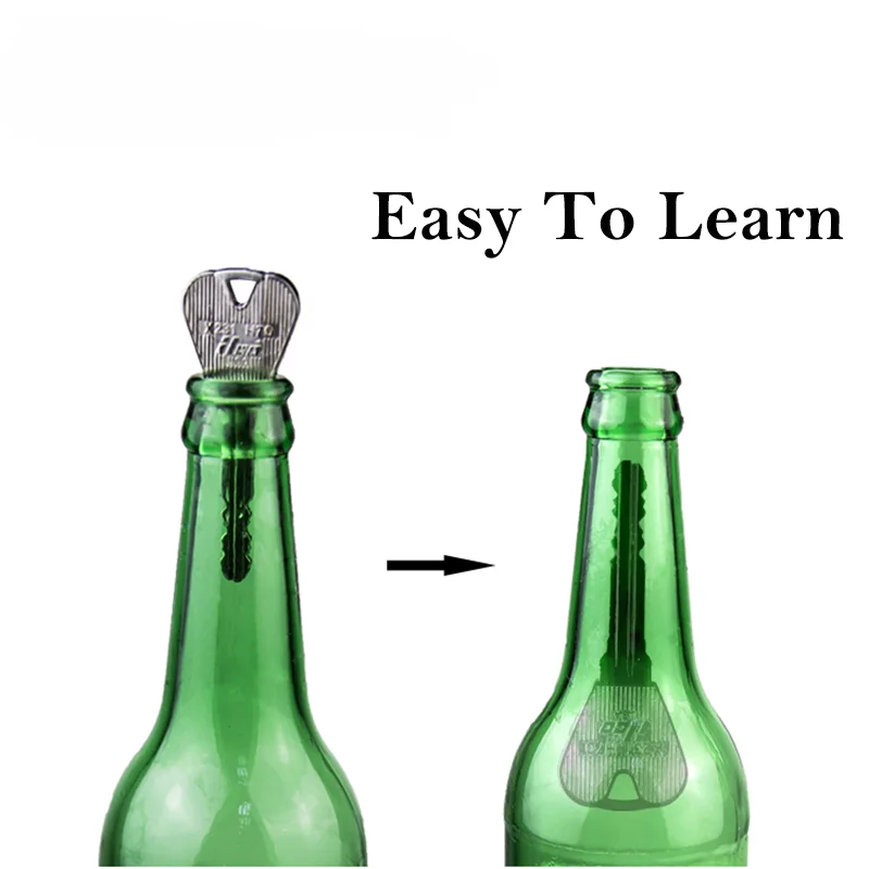 Metal Props Normal Difficulty Close-up Magic Key  Into Bottle Tricks Women Men Show Toy thumbnail 2