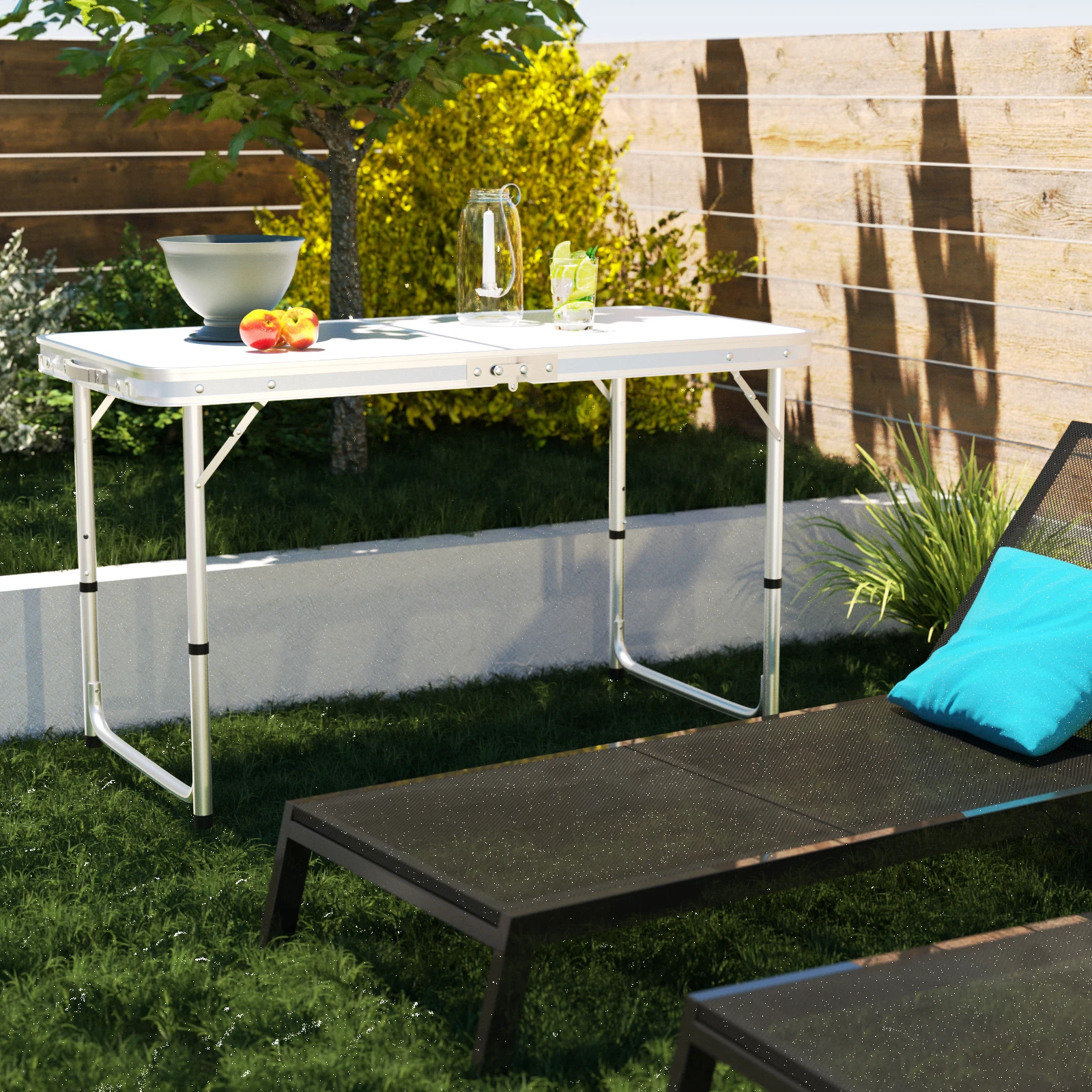 DayPlus Folding Table Heavy Duty Garden Party Picnic Trestle Indoor Outdoor Camping  Catering Camping Picnic BBQ Party Table thumbnail 4