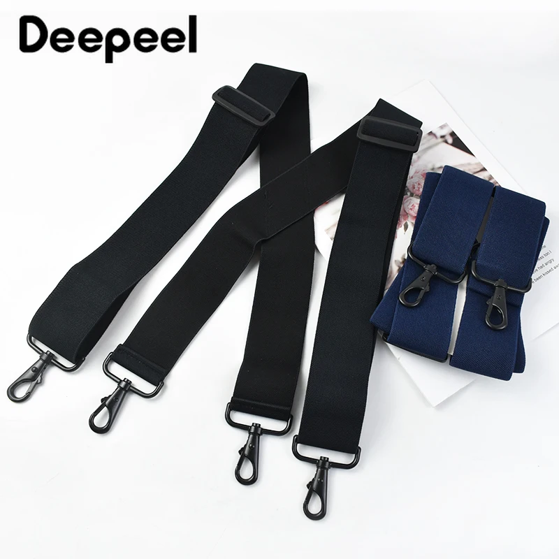 Deepeel 5*120cm Men's Adult Suspenders 4 Clip Hook Buckle Wide Stretch Straps Male Jockstrap Braces Men Skirt Jeans Accessories thumbnail 2