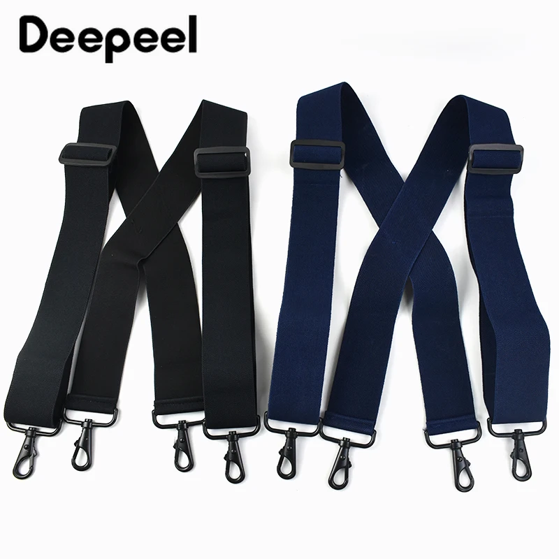 Deepeel 5*120cm Men's Adult Suspenders 4 Clip Hook Buckle Wide Stretch Straps Male Jockstrap Braces Men Skirt Jeans Accessories
