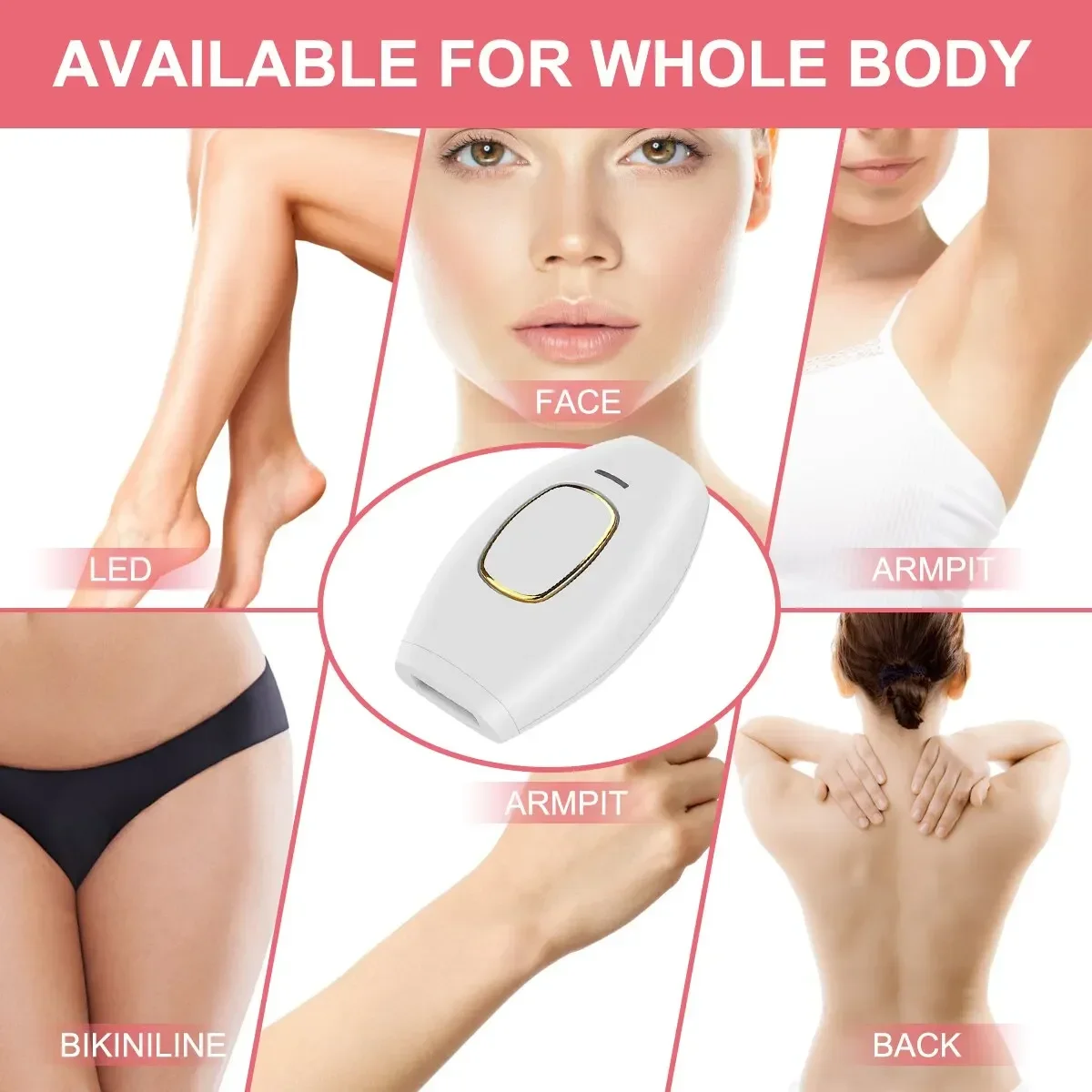 500000 Flash Painless Laser IPL Epilator Women Shaver Permanent Hair Removal For Body Face Bikini Underarm Hair Removal Machine thumbnail 4