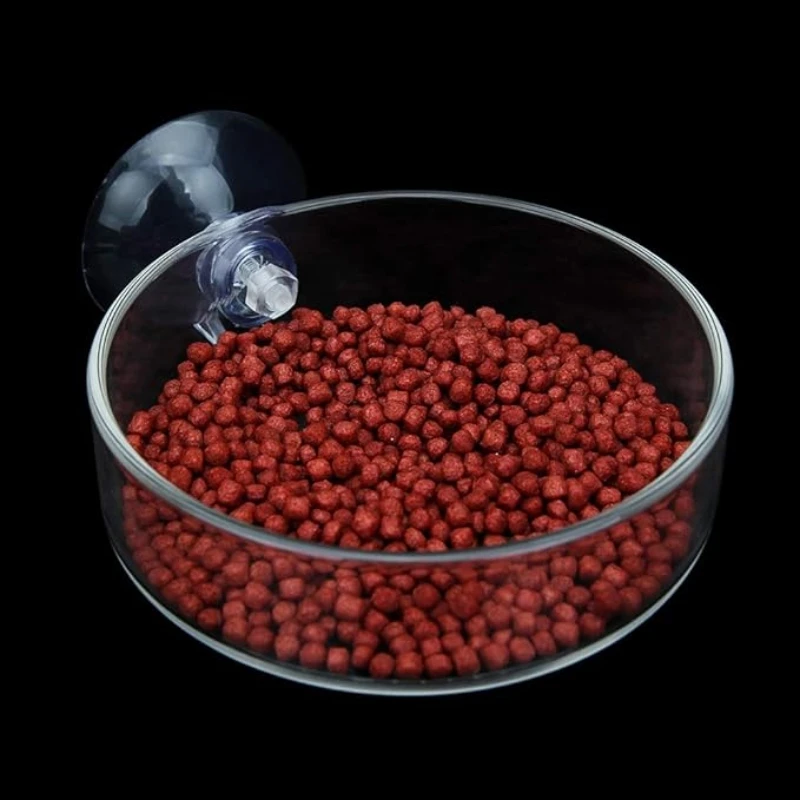 Mini Size Shrimp Feeding Dish Aquarium Fish Tank Reptiles Feeder Bowl with Suction Cup,Acrylic Material thumbnail 4