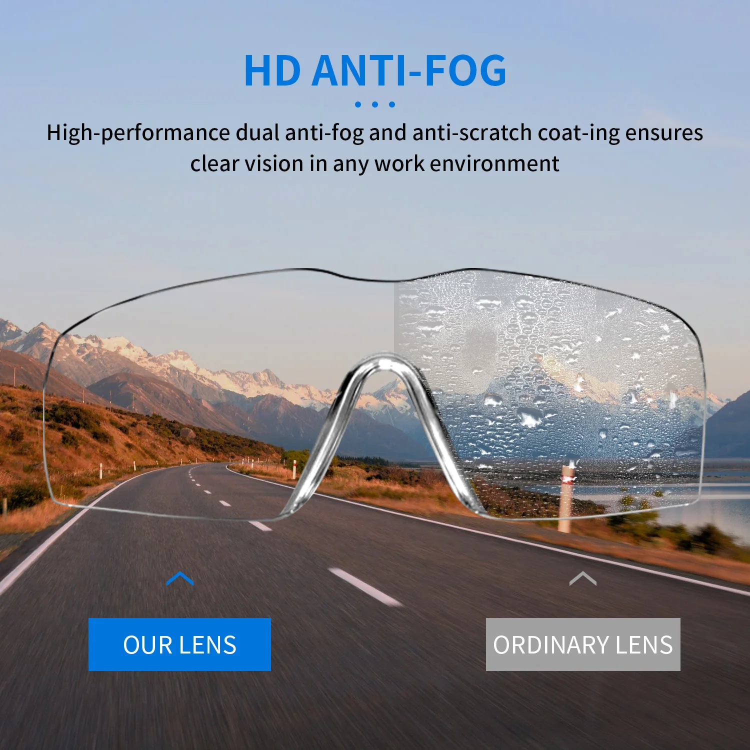 Safety Glasses Dustproof EN166 Ansi Z87 Prescription Goggles Fashion Eyewear Anti Fog Clear Spectacles Rubber Leg Eye Protection thumbnail 5