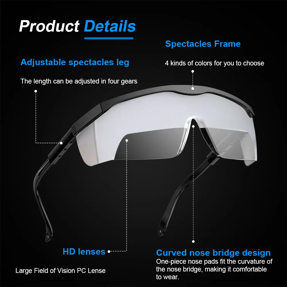 Pilot Safety Glasses View Limiting Fog Cloud Eyewear CE Certified IFR Training Aviation Flight Goggles Frosted Adjustable Frames thumbnail 2