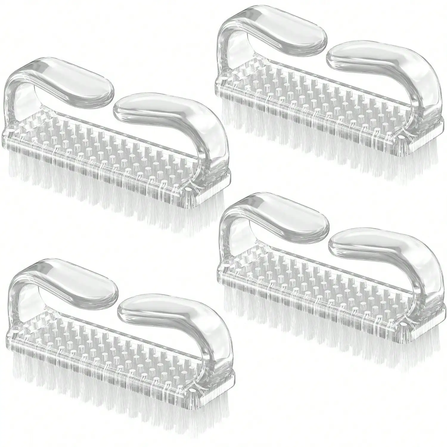 4pcs/Set Nail Art Tools Kit With Large Nail Polish Brush, Dust Brush, Cleaning Brush And Cuticle Pusher thumbnail 5