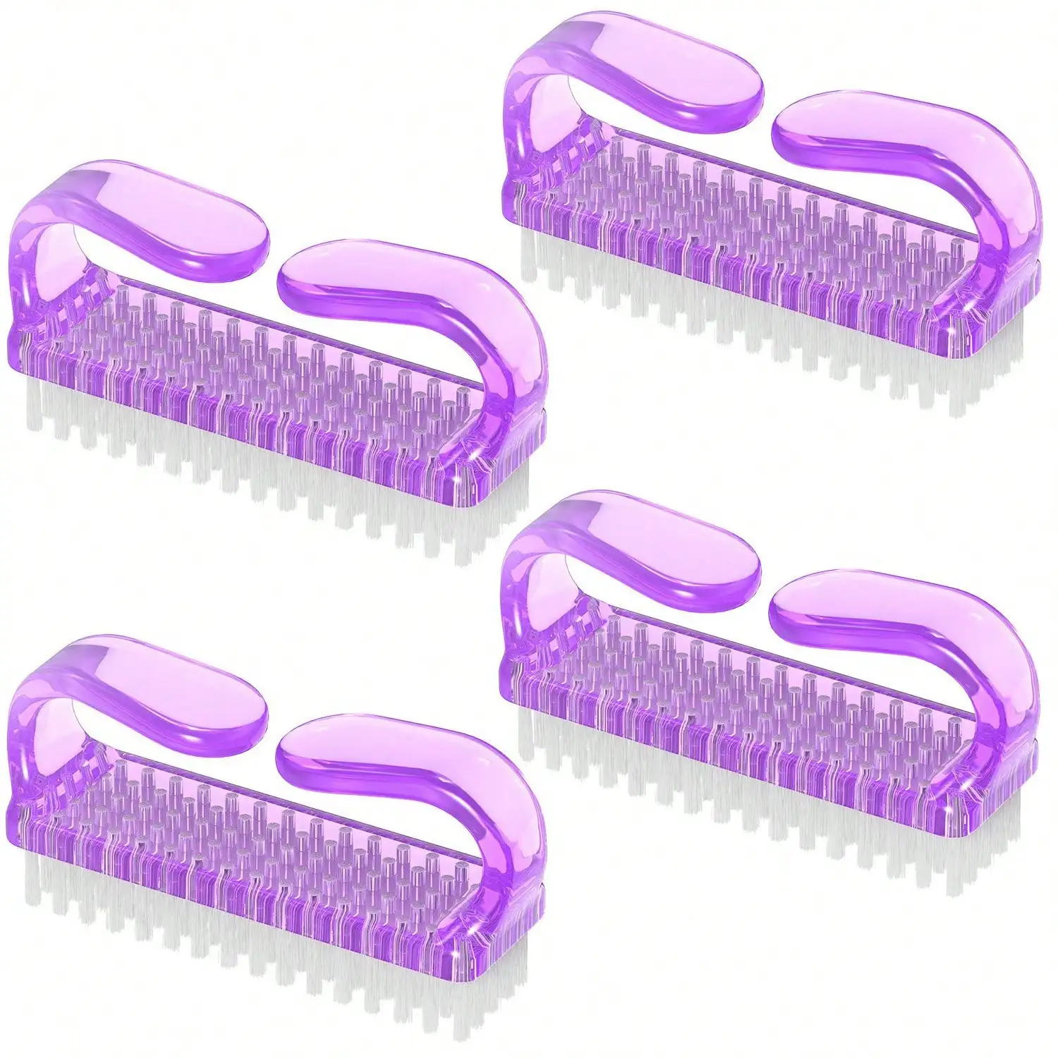 4pcs/Set Nail Art Tools Kit With Large Nail Polish Brush, Dust Brush, Cleaning Brush And Cuticle Pusher thumbnail 4