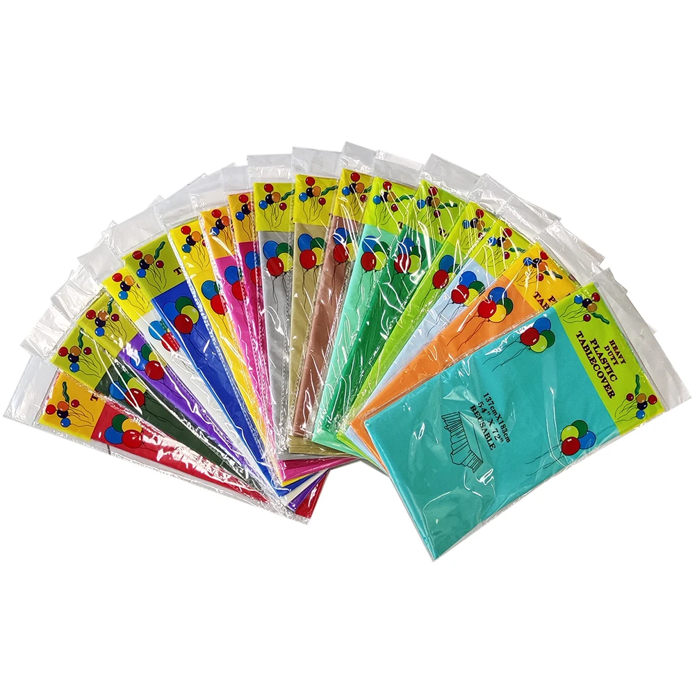 1Pcs Macaron Color Dispostable Tablecloths Plastic Party Tablecover for Diy Wedding Birthday Christmas Party Decorations thumbnail 3