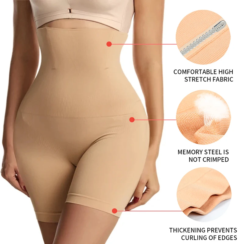 Shapewear for Women High Waist Trainer Panties Slimming Sheath Tummy Control Hip Butt Lifter Shorts Ladies Mid Thigh Body Shaper thumbnail 2