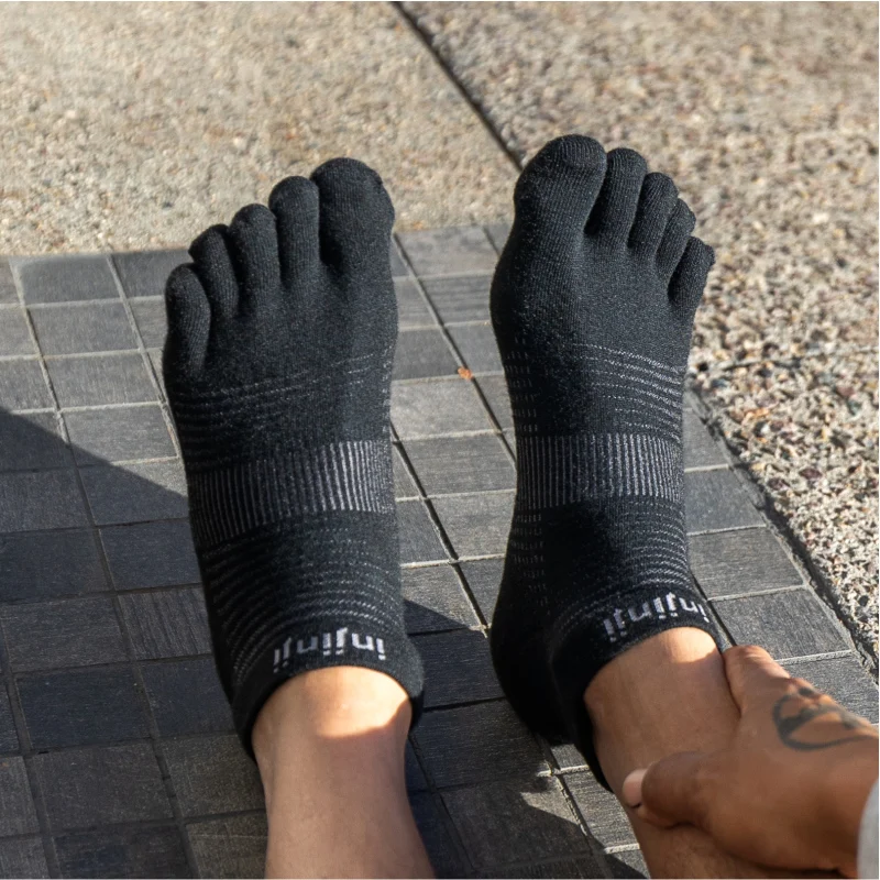 Injinji five-finger socks short tube thin coolmax sweat-absorbent fitness running socks toe socks in spring and summer. thumbnail 5