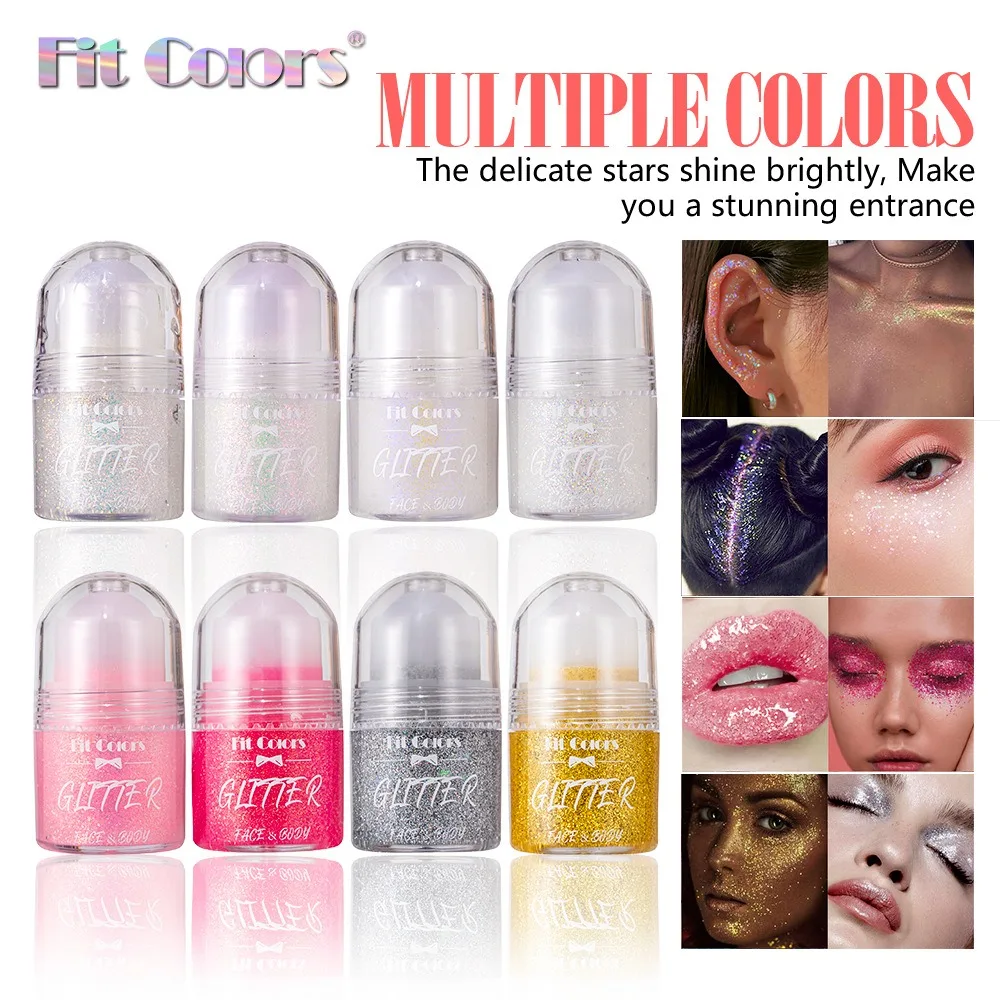 Rolling Sequins Glitter Gel Face Body Painting Shine Liquid Green White Pearl Gloss Eye Brighten Stage Makeup Decoration thumbnail 2
