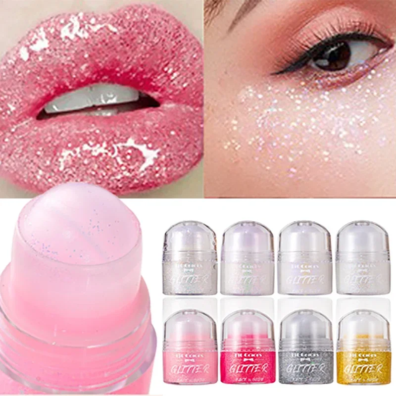 Rolling Sequins Glitter Gel Face Body Painting Shine Liquid Green White Pearl Gloss Eye Brighten Stage Makeup Decoration thumbnail 5