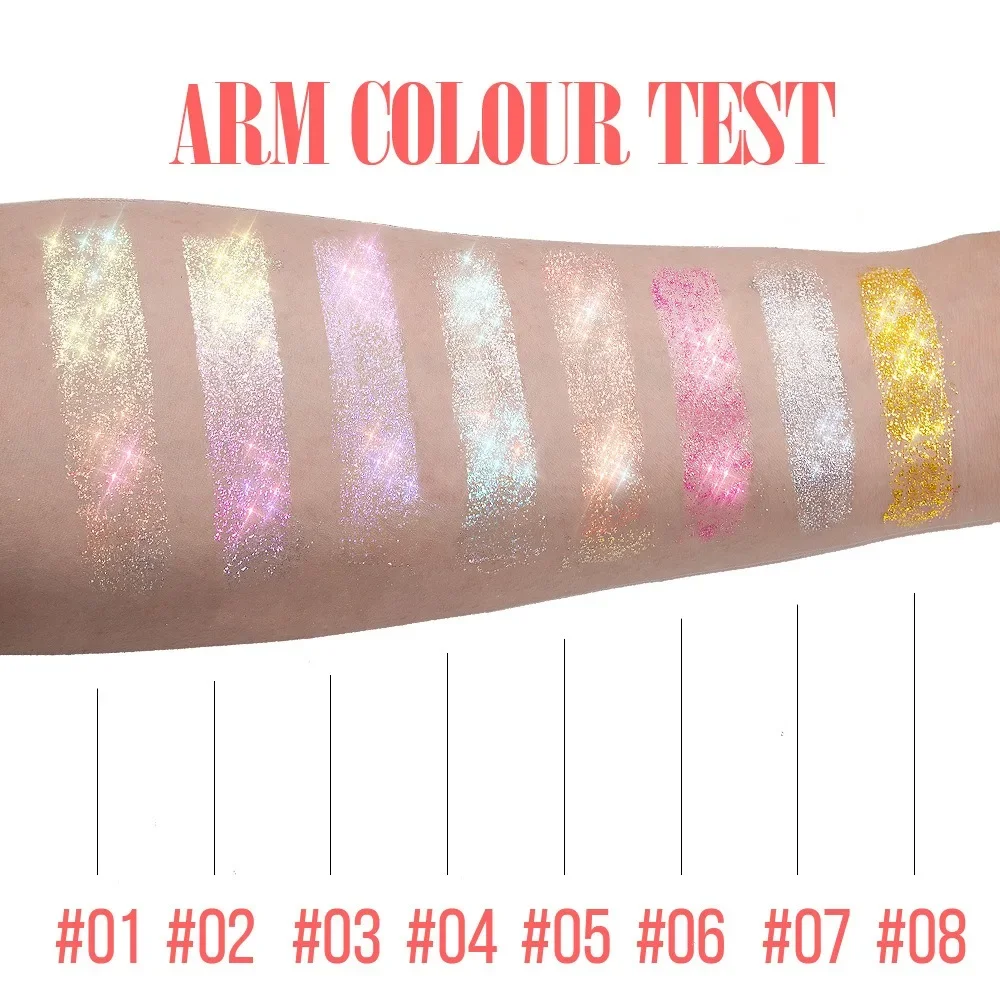 Rolling Sequins Glitter Gel Face Body Painting Shine Liquid Green White Pearl Gloss Eye Brighten Stage Makeup Decoration thumbnail 6