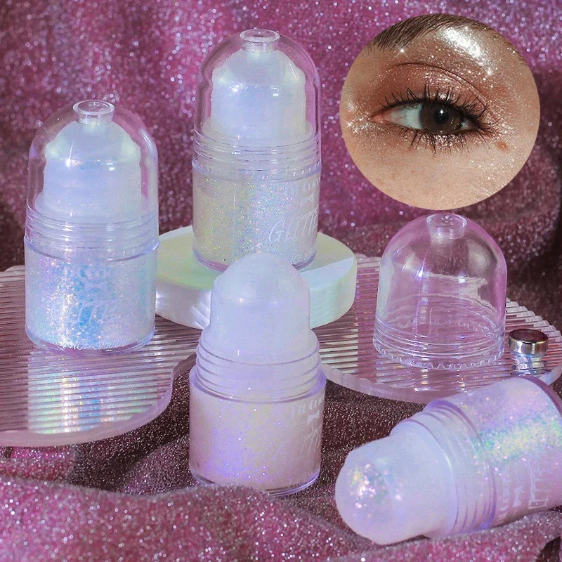 Rolling Sequins Glitter Gel Face Body Painting Shine Liquid Green White Pearl Gloss Eye Brighten Stage Makeup Decoration thumbnail 4