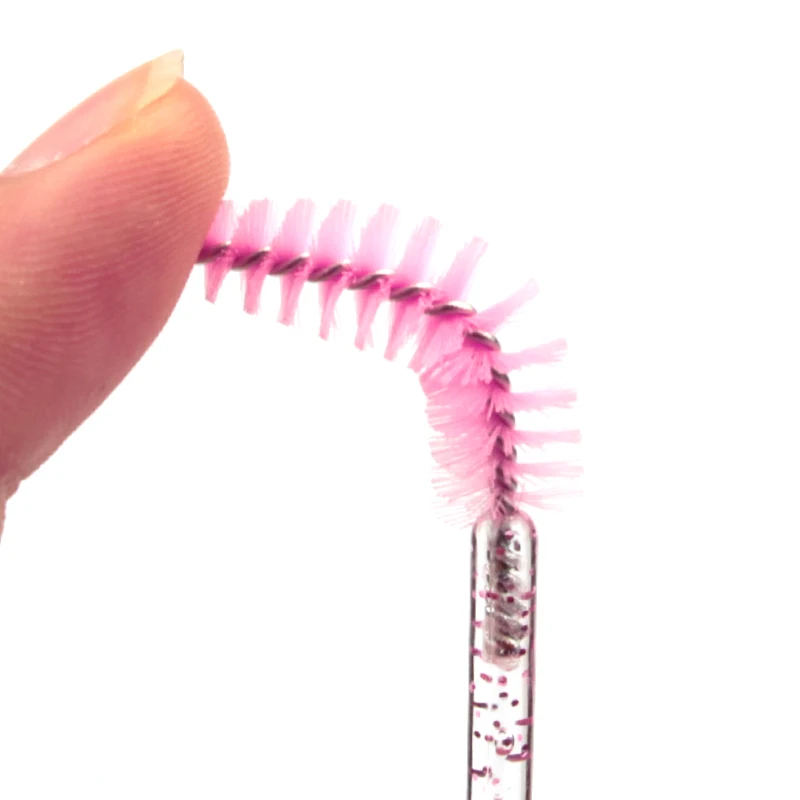 New 5/25/50Pcs Wholesale Crystal Eyelashes Brush Applicator Eyelash Brushes Plastic Mascara Wand Lashes Extension Makeup Beauty thumbnail 5
