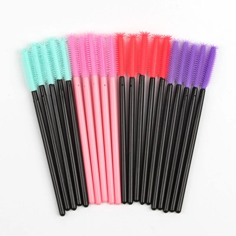 New 5/25/50Pcs Wholesale Crystal Eyelashes Brush Applicator Eyelash Brushes Plastic Mascara Wand Lashes Extension Makeup Beauty thumbnail 3