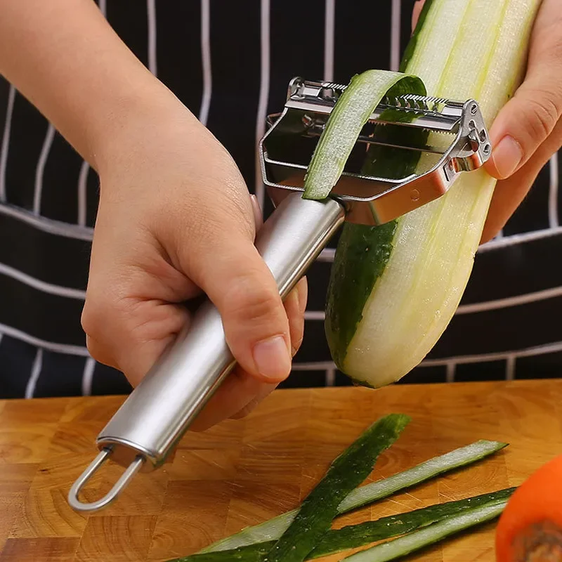 Multifunctional Kitchen Peeler Vegetable Fruit Peeler Stainless Steel Durable Potato Slicer Household Shredder Carrot Peeler thumbnail 2