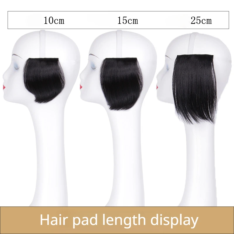 Real Human Hair Seamless Top Invisibility Hairpiece Thickened Root Pad Fluffy Cushion Wigs Piece Wig Hair Extensions for Woman thumbnail 3