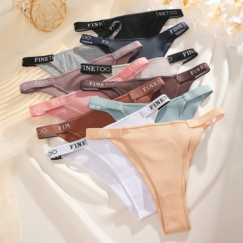 5PCS/Set Sexy Lingerie Women Cotton Panties Finetoo Letter Low Waist Female Briefs Underwear Comfort Underpants Women Intimates thumbnail 3