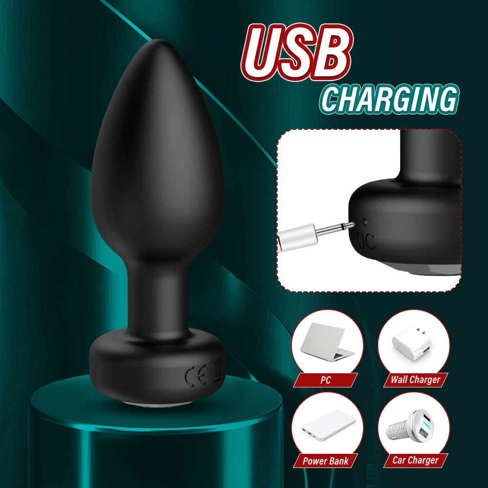 10 Speeds Anal Plug Vibrator Remote Control Butt Plug Men Prostate Massage Female Masturbator Adult Sex Toys for Women Men Gay thumbnail 4
