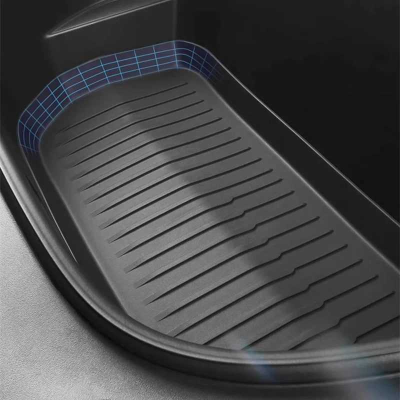 for Tesla Model 3+ Highland 2024-2026 Car Front Rear Trunk Mats TPE Lower Trunk Storage Protective Cargo Liner Anti Dirty Pads thumbnail 2