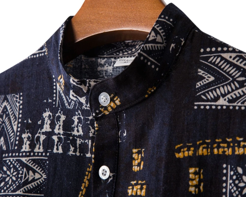 Casual Shirts For Men Shirt T-shirts Man 2024 New Men's Clothing Fashion Blouses Social Luxury Hawaiian Cotton High Quality thumbnail 5