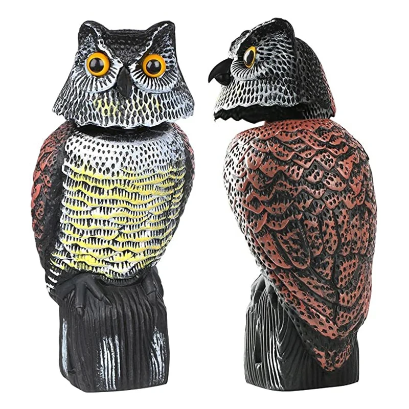Lifelike Owl Decoy For Bird Scaring Pest Control Realistic Scarecrow For Garden And Yard Protection