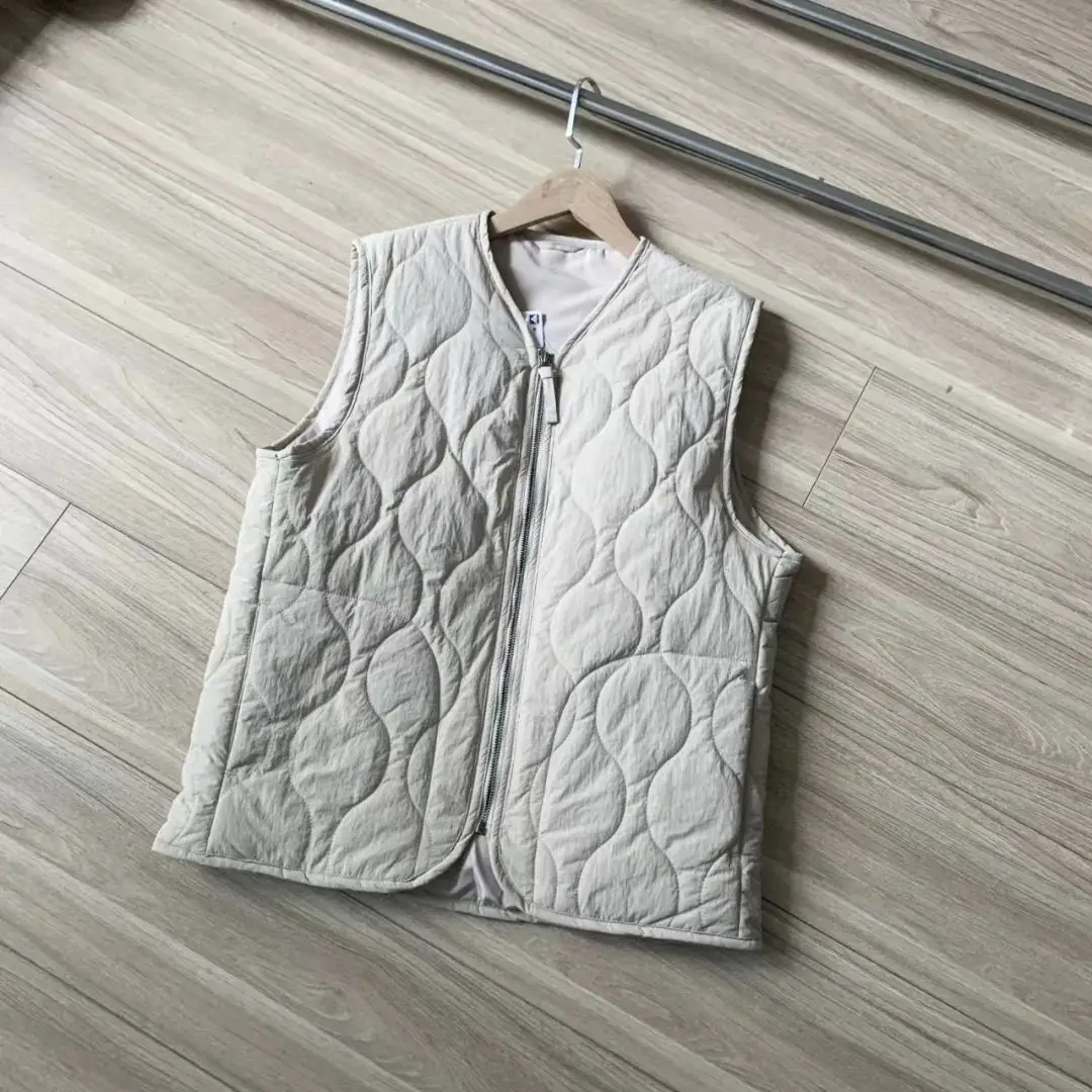 Winter Mountain Style Gourd Pattern Cotton Padded Windproof Waterproof Vest Casual Lightweight Thin Cardigan Sleeveless Jacket thumbnail 3